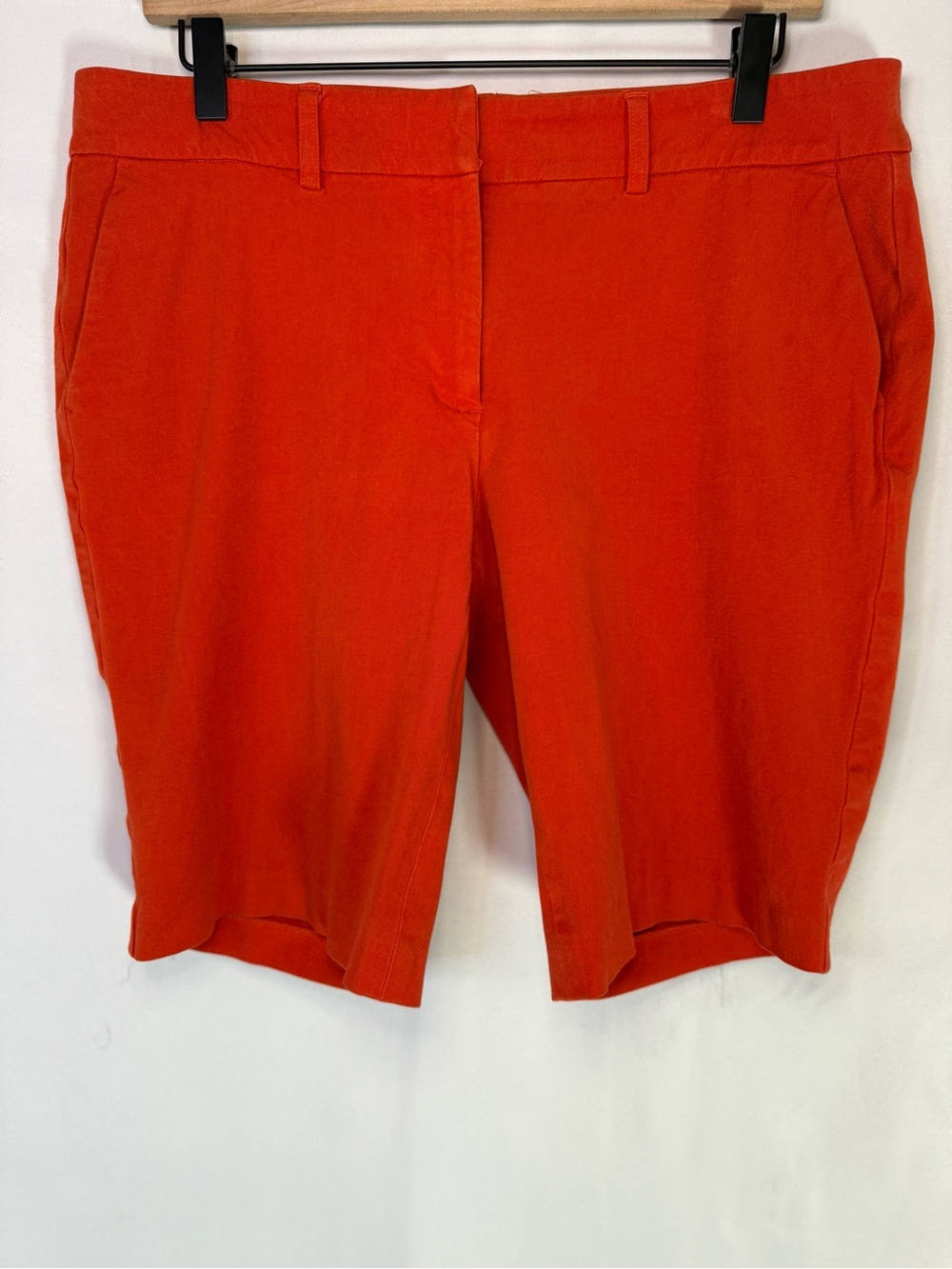 Halogen Orange Tailored Bermuda Shorts Size 12